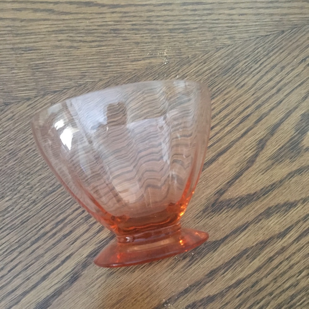Small pink depression era dish